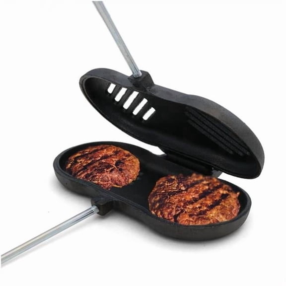 Cast Iron Double Broiler - Pre-Seasoned - 3.01 lbs - Versatile Cooking Tool