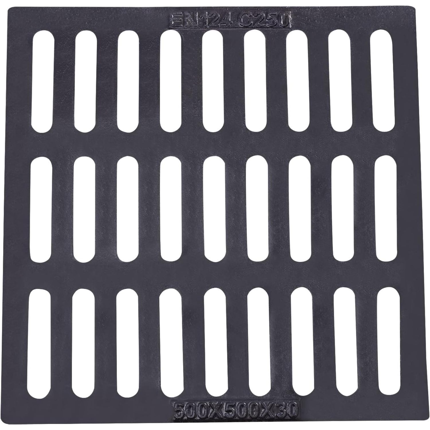 Cast Iron Drain Grate - Heavy Duty 17"x4" Rectangle, For Driveway, Yard, Garage