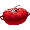 Cast Iron Dutch Oven 3qt Tomato Cocotte, Made in France, Serves 23, Cherry