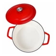 thumbnail image 1 of Cast Iron Dutch Oven, 6 Quart with Lid - Enameled Heavy Duty Cookware for Braising, Stews & Bread Baking - Oven & Induction Compatible - Red, 1 of 8