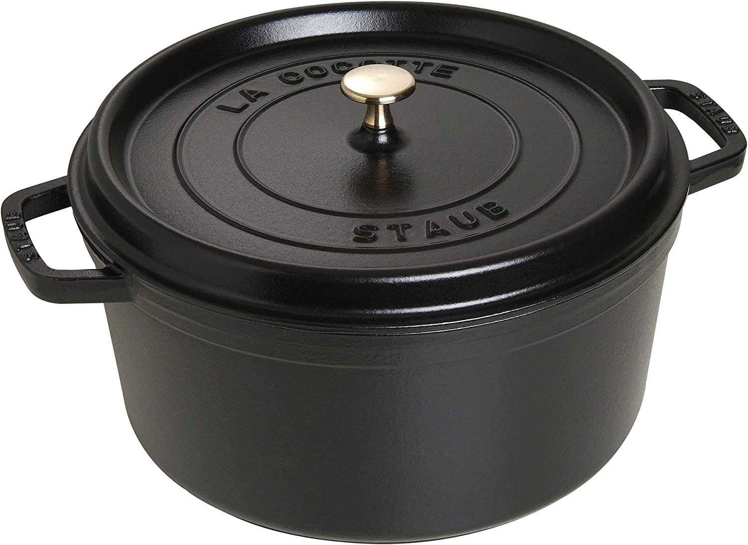 Cast Iron Dutch Oven 9qt Round Cocotte, Made in France, Serves 910, Black Matte