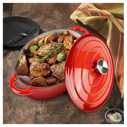 Cast Iron Dutch Oven Pot for Cooking, Baking, and Refrigeration, Heavy Duty Cookware