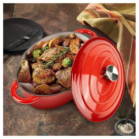 Cast Iron Dutch Oven Pot for Cooking, Baking, and Refrigeration, Heavy Duty Cookware