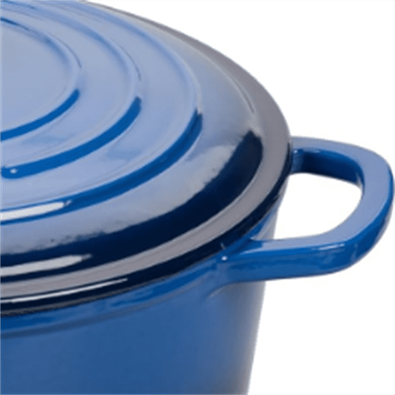 Cast Iron Dutch Oven Pot with Lid, for Sourdough Bread Baking, Round Dutch Ovens, 4.5 Quart, Blue