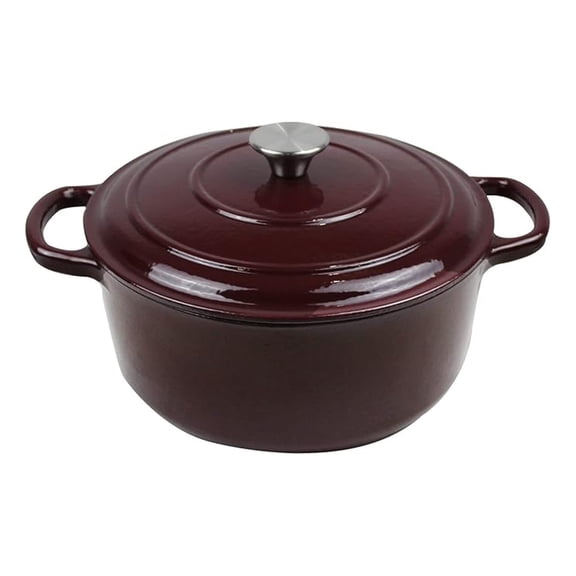 Cast Iron Enameled Cookware (Pot 6 Qt., Merlot)
