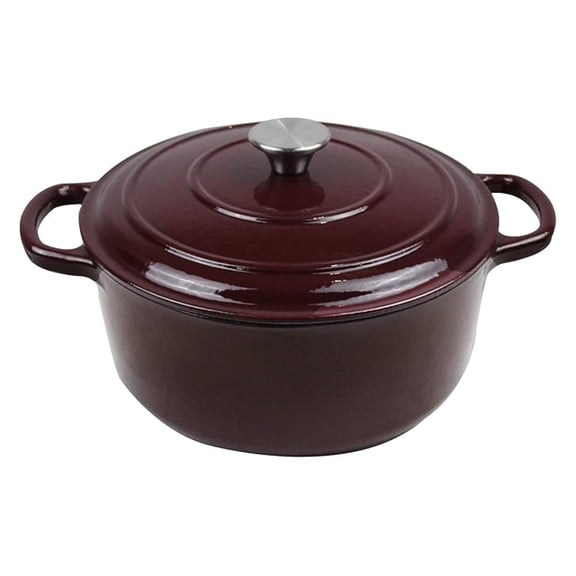 Cast Iron Enameled Cookware (Pot 6 Qt., Merlot)