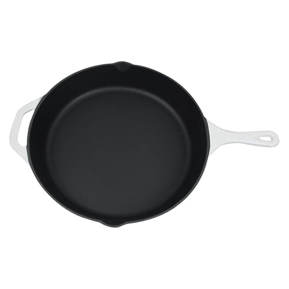 Cast Iron Enameled Cookware (Skillet 10", Artic White)