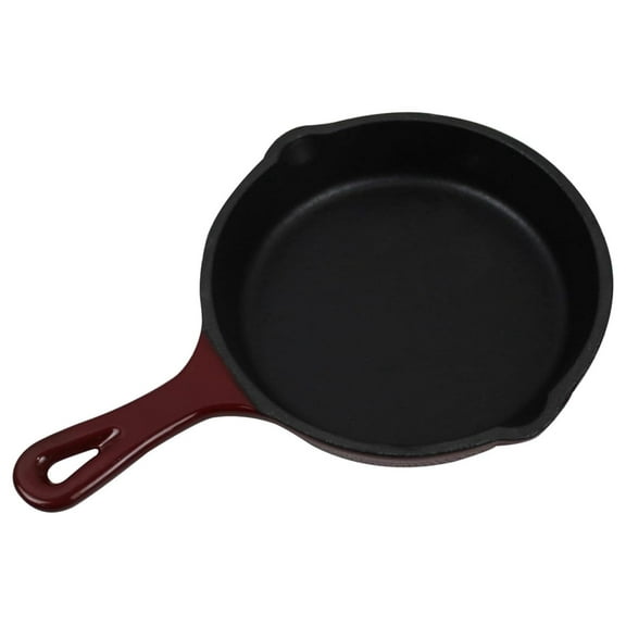 Cast Iron Enameled Cookware (Skillet 5", Cranberry )