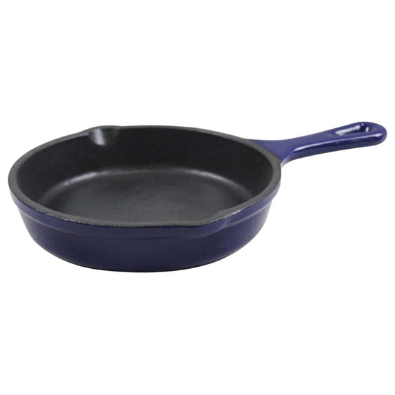 Cast Iron Enameled Cookware (Skillet 8", Blue)