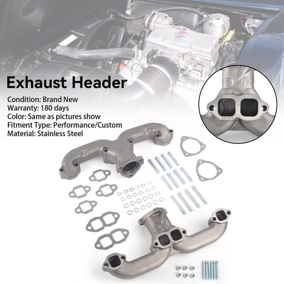 Cast Iron Exhaust Header Manifold Fit For Chevy Small Block SBC 283 305 327 1962-1963