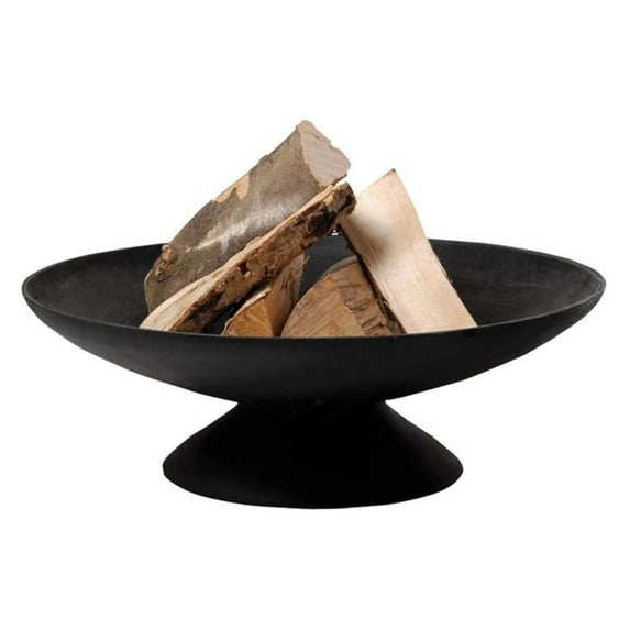 Cast Iron Fire Pit - Outdoor Fireplace for Wood Burning - Black Fire Bowl - Patio Heater for Garden, Backyard, Camping - 22 Inch Firepot