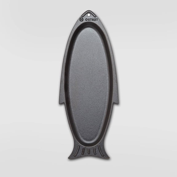 Cast Iron Fish Grill Pan Gray