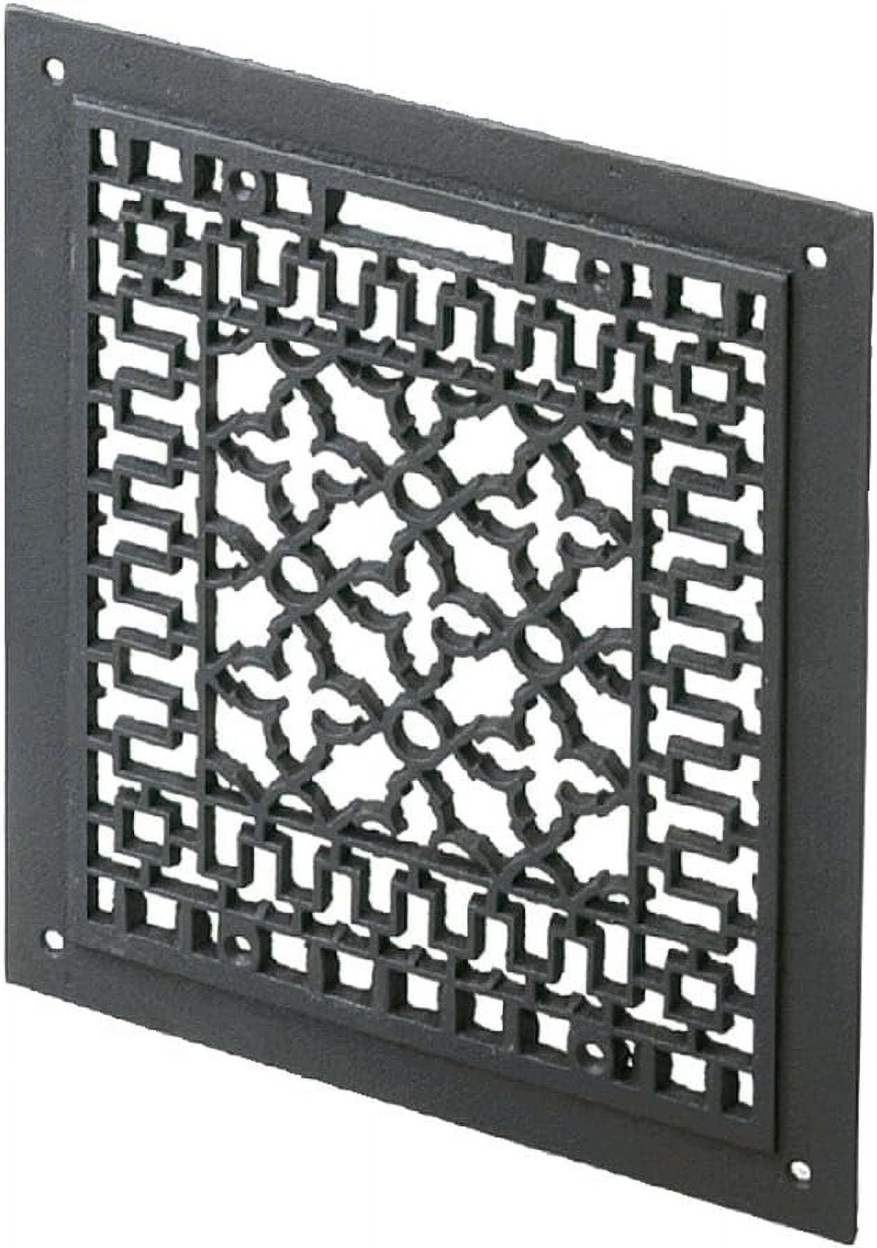 Black Cast Iron Decorative Fireplace Grille Register
