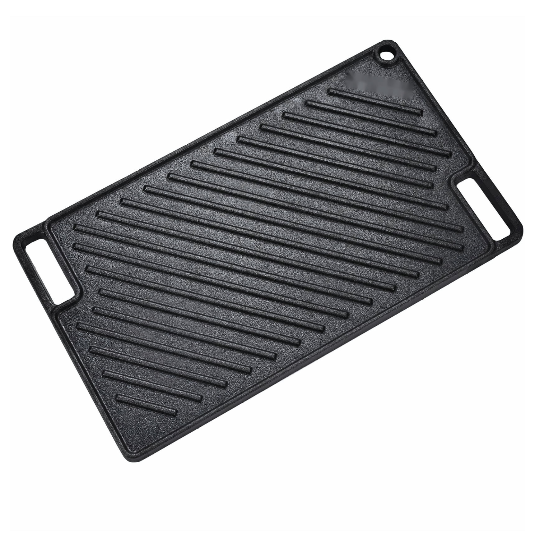 Cast Iron Griddle 9.7x16.7 Inch, Pre-Seasoned Double Burner Grill Pan, Non-Stick Flat Top for BBQ, Stove Top, Gas Grill, Black