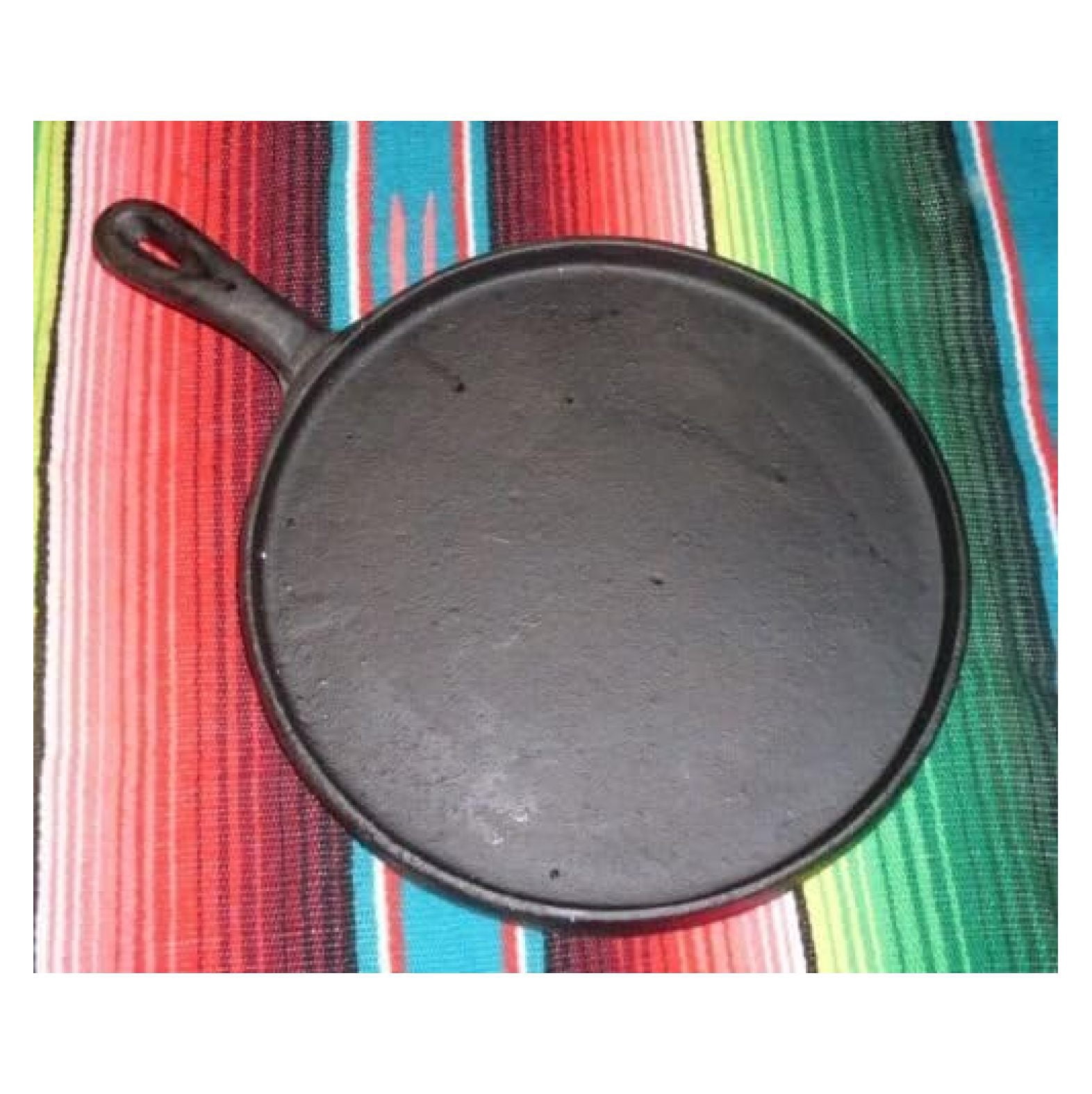 Cast Iron Griddle Round Comal Fajitas (8 In)