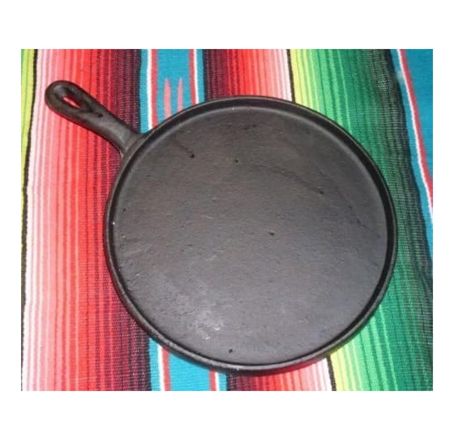 Cast Iron Griddle Round Comal Fajitas (8 In)