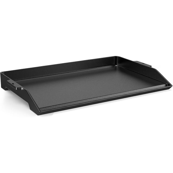Cast Iron Griddle for Stove Top Griddle for Gas Grill Universal Flat Top for Grill Plate with Extra High Sidewalls for All Gas Grills and 4 Burner Range Oven, 23" x 16" Matte Porcelain Enamel