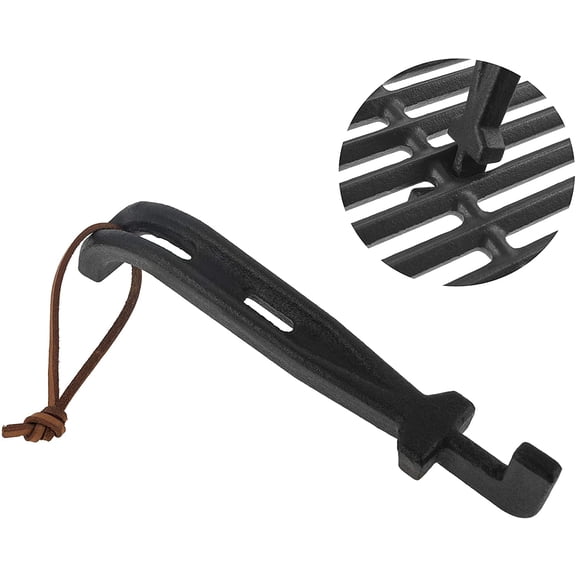 Cast Iron Grill Grate Lifter, Barbecue Universal Grid Lifter, Hot Surfaces handling Lifter Gripper for Most Charcoal Grills and Gas Grills