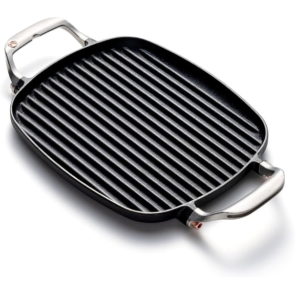 Cast Iron Grill Pan With Ridges 8.5” x 14.25” x 1.5”