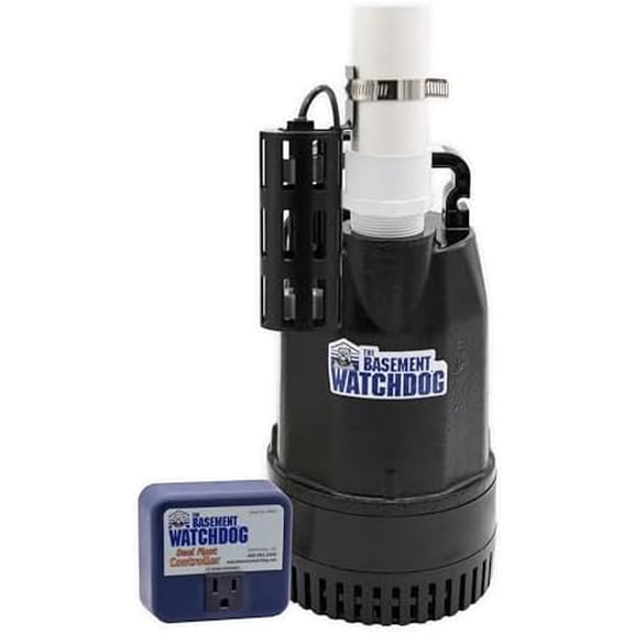 Cast-Iron  HP Submersible Sump Pump for Narrow Pits - Up to 4,400 GPH - Caged Dual Float Switch (SIT-50D)$$Tools & Hardware Other