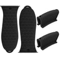 thumbnail image 1 of Cast Iron Handle Cover 4 Pack, Heat Resistant Material Pot Handle Holders, Non-Slip Pot Sleeve for Cast Iron Skillets, Metal Pans, Griddles (Black), 1 of 7