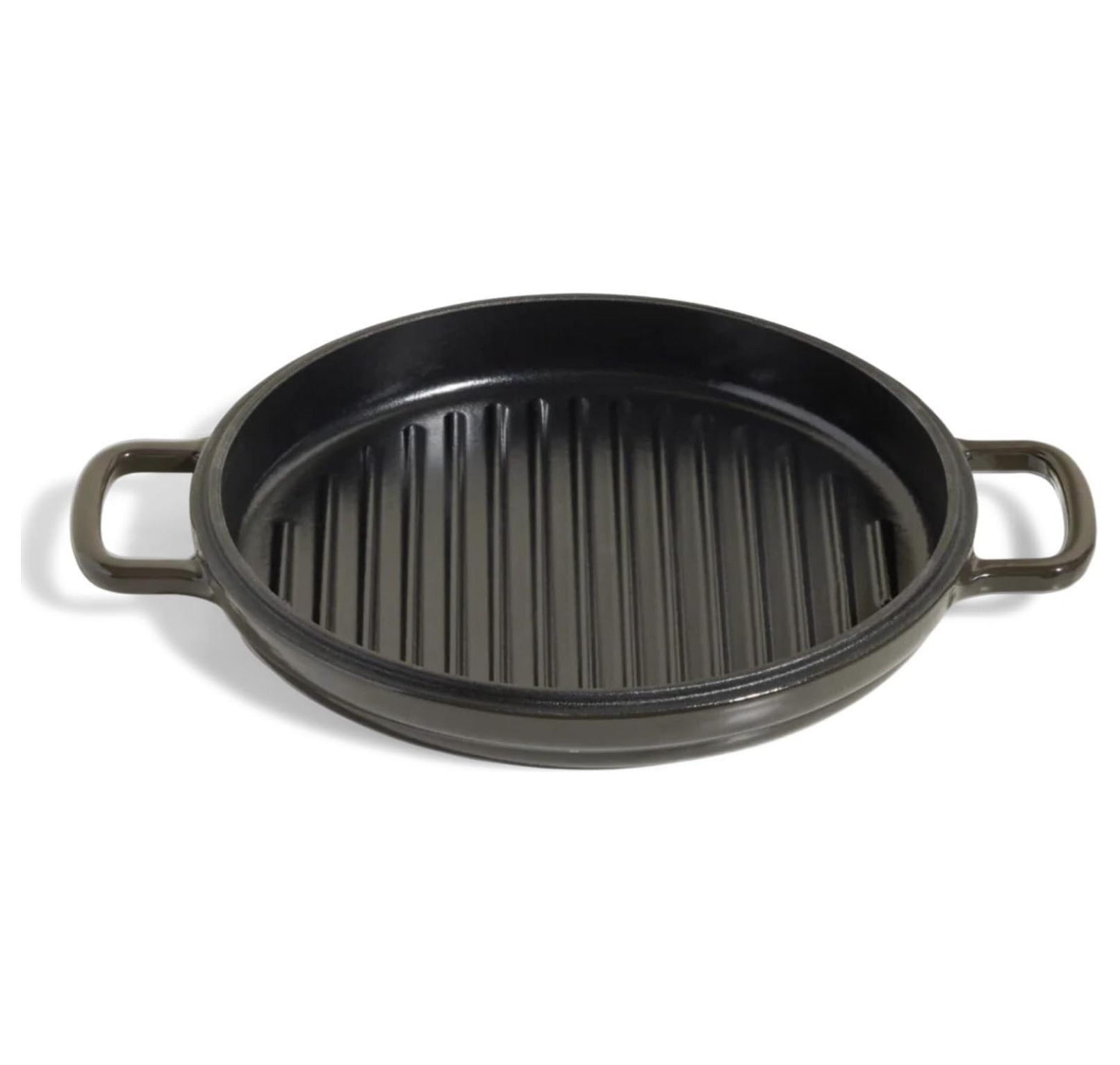 Cast Iron Hot Grill Toxin, 10.5" Round, Enameled Cast Iron Grill Pan
