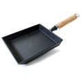 Cast Iron Japanese Tamagoyaki Omelet Pan with Wooden Handle