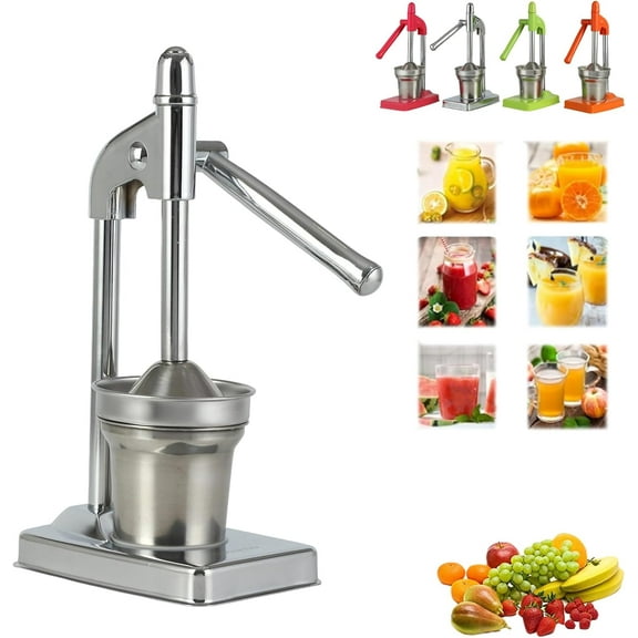 Cast Iron Juicer Hand Press, Heavy Duty Cast Iron Manual Juicer, Stainless Steel Lemon Squeezer, Lime Citrus Crusher Machine for Fresh Lemonade and Orange Juice