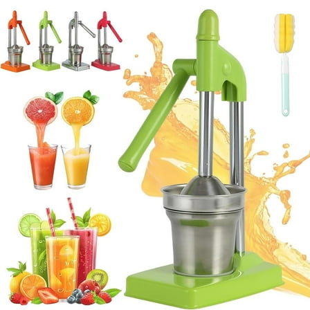 Cast Iron Juicer Hand Press, Manual Juicer Hand Press, Heavy Duty Countertop Lime Citrus Crush Machine for Oranges Lemons Limes, Easy to Clean, Home and Kitchen Essentials (Silver)