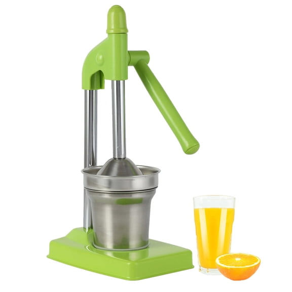 Cast Iron Juicer Hand Press, Manual Juicer Hand Press,Stainless Steel Lemon Squeezer for Bar Kitchen, Heavy Duty Countertop Lime Citrus Crush Machine for Fresh Lemonade Orange Juice (Orange)