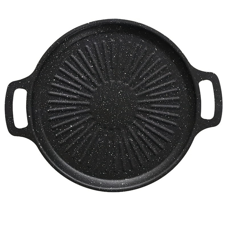 Cast Iron Korean BBQ Grill Pan Non-Stick Versatile Cookware for Indoor Grilling Suitable for Valentine'S, Thanksgiving