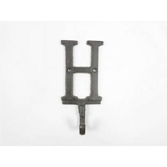 Cast Iron Letter H Alphabet Wall Hook 6"