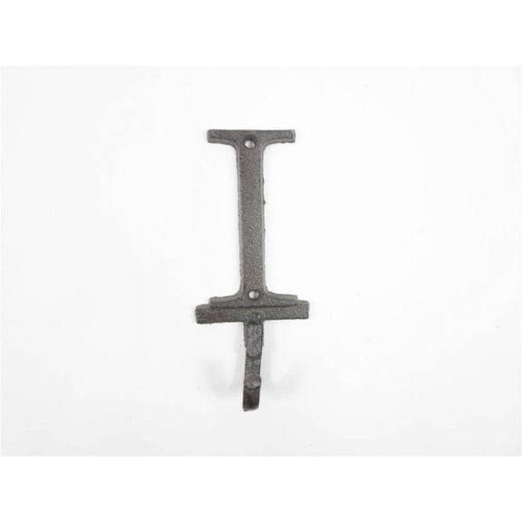 Cast Iron Letter I Alphabet Wall Hook 6"