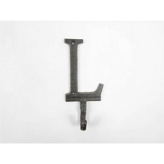 Cast Iron Letter L Alphabet Wall Hook 6"