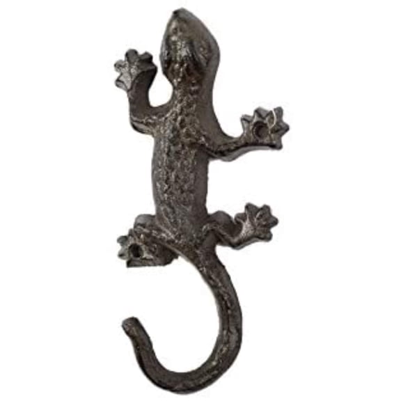 Cast Iron Lizard Hook 6" - Wall Decor Hook - Iron Home Decoration