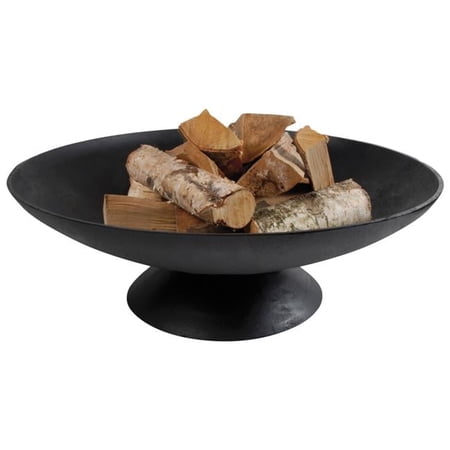 Cast Iron Low Fire Pot, Black - Extra Large
