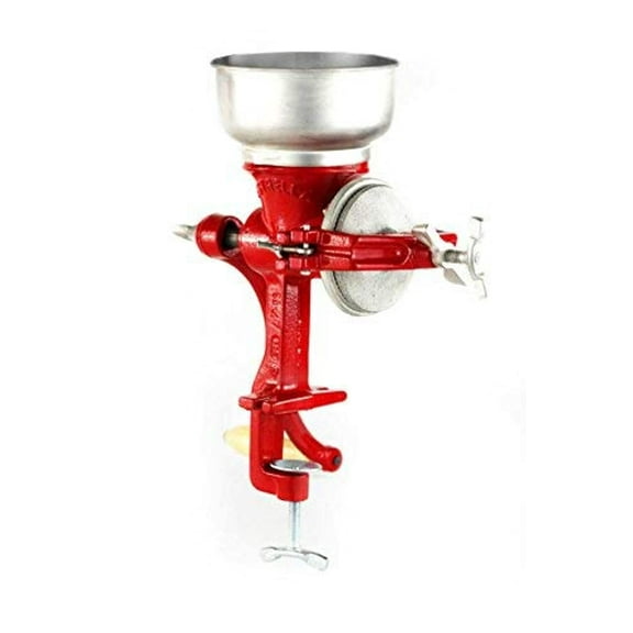 Cast Iron Manual Crank Corn Grain Grinder 14 Tall 5 Hopper