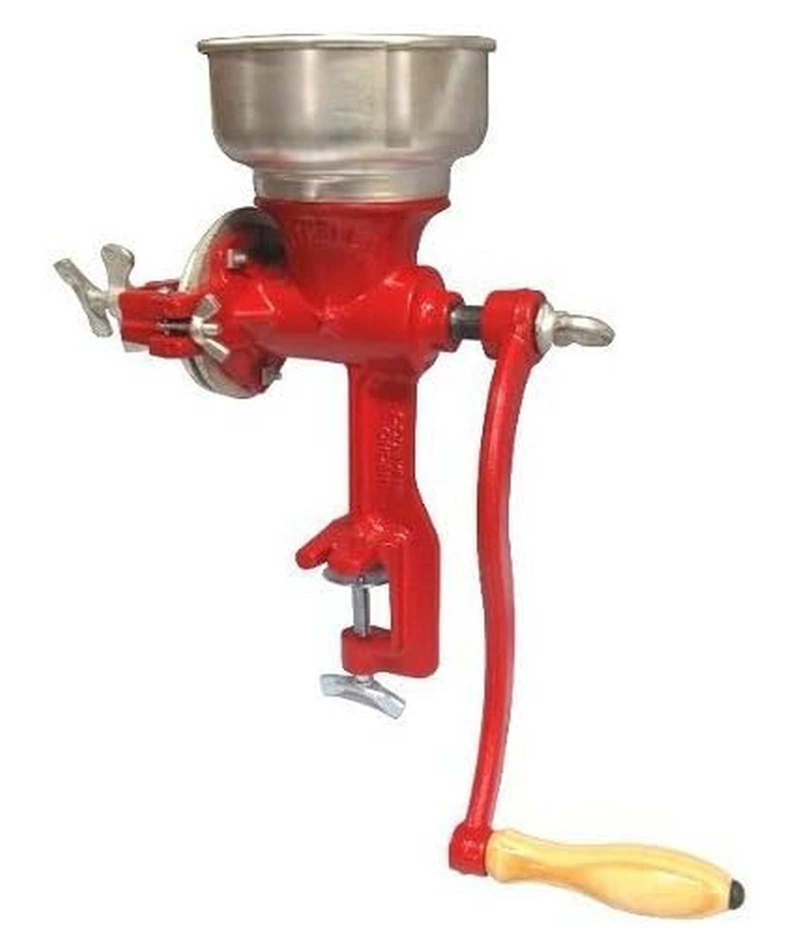 Cast Iron Manual Crank Corn Grain Grinder 14" Tall & 5"