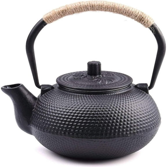 Cast Iron Mat with Rubber Pegs/Feet for Japanese Tea Kettle Cast Iron Teapot Black Trivet 5.3in