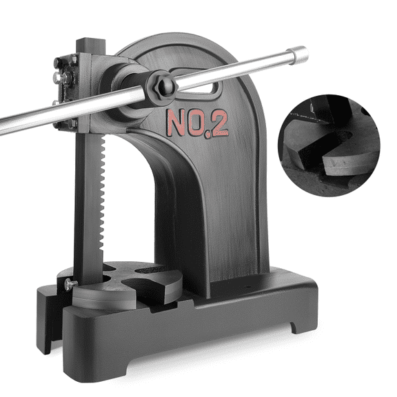 Arbor Press, Cast Iron Construction, 8.5" Maximum Height, Corrosion-Proof, Manual Arbor Press, Workshop, Crafts, Aluminum
