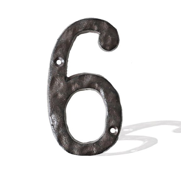 Cast Iron Metal House Numbers Mail Box Number, 5.5Inch Sturdy Heavy Embossed House Address Plaque Numbers 0 to 9 for Indoor Outdoor for DIY Projects Hanging Wall Sign Letters Décor