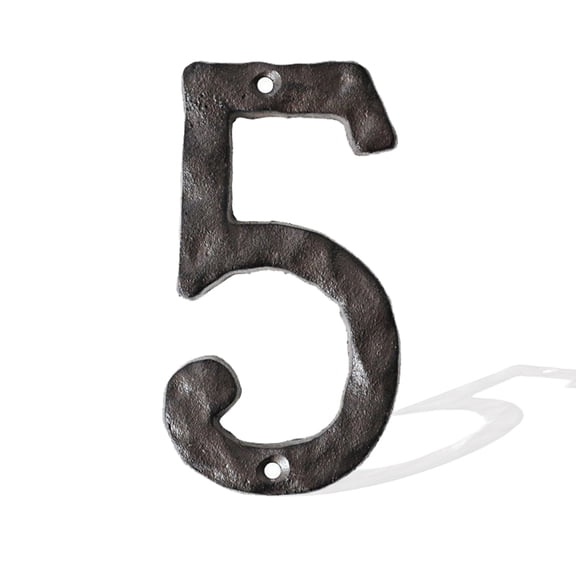 Cast Iron Metal House Numbers Mail Box Number, 5.5Inch Sturdy Heavy Embossed House Address Plaque Numbers 0 to 9 for Indoor Outdoor for DIY Projects Hanging Wall Sign Letters Décor