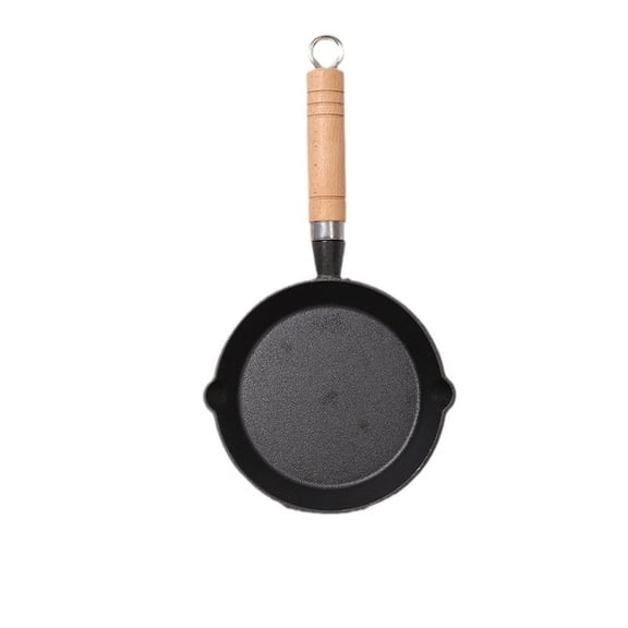Cast Iron Mini Oil Pot for Hot Oil Pouring Egg Dumpling Maker Small Frying Pan