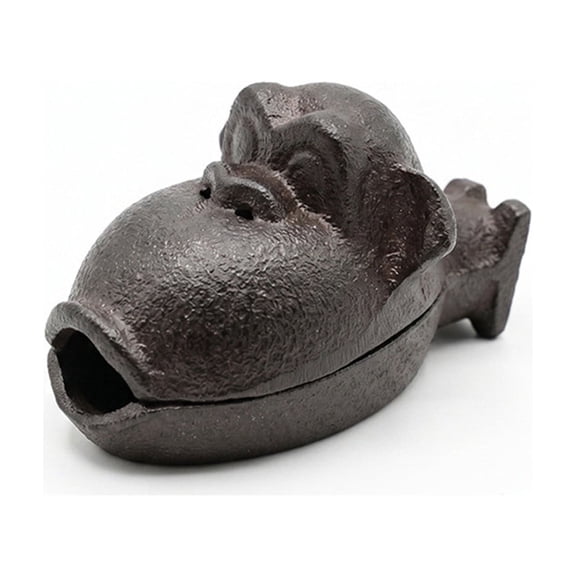 Cast Iron Monkey Head Incense Burner With Hidden Storage Vintage Ash Catcher Key Holder Decor Box