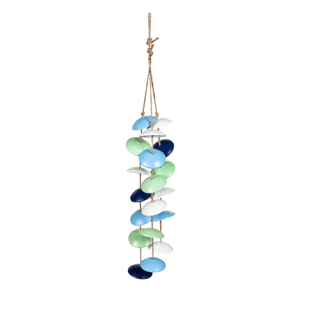 Multicolor Cast Iron and Jute Rope Wind Chime