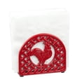 thumbnail image 1 of Cast Iron Napkin Holder Rooster Design Free Standing for Kitchen Tables Countertops Decorative Napkin Holder - Red, 1 of 7