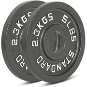 Cast Iron Olympic Weight Plates 2.5LB  45LB, 2-inch Hole & Anti-Rust Hammertone Gym Set  Sold in Pairs - Iron Crush 5 LB