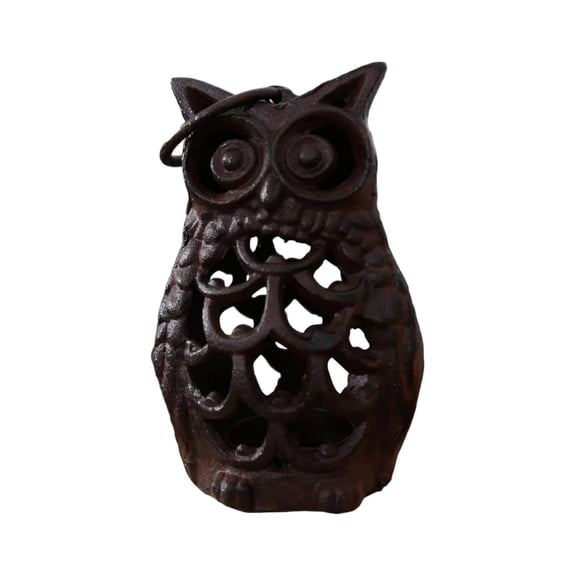 CEORPER Owl Candle Holders Rusts Resistant Iron Art Hanging Lanterns for Home or Gift