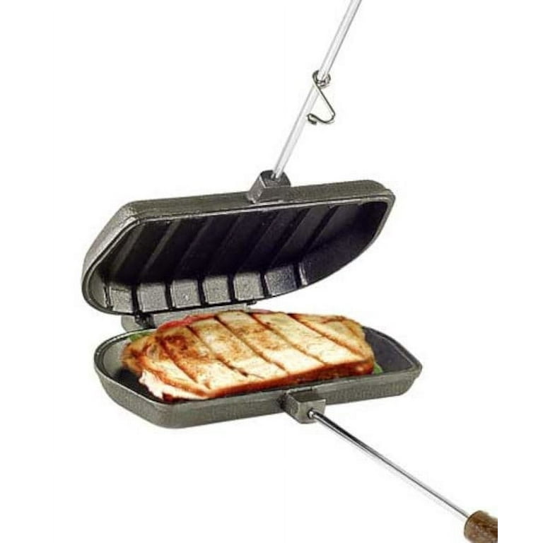 Uno Casa Campfire Pie Iron Cast Iron Press Hot Sandwich Maker Camp Cooking  