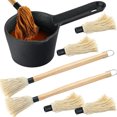 thumbnail image 1 of Cast Iron Pot BBQ Sauce Brushes, Cookware Basting Brush, Grilling Accessories, Saucepan with 6PCS Brush Head& 2PCS Brush Handle, 1 of 7